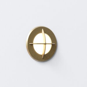 frosted green led badge